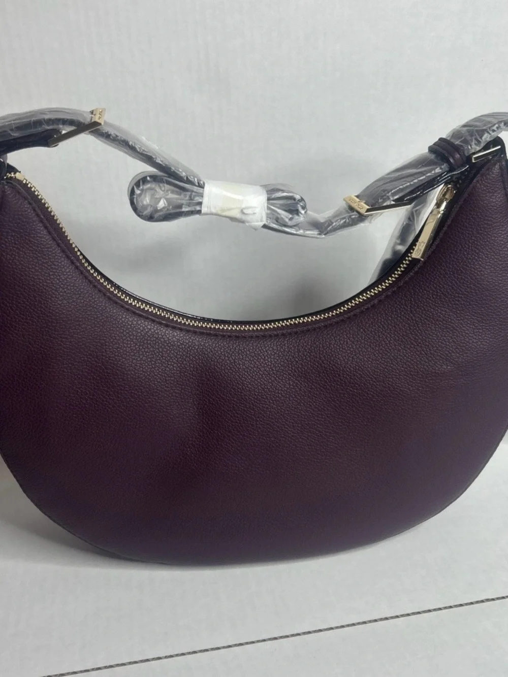 Victoria's Secret Plum Crescent Hobo with Gold Hardware
